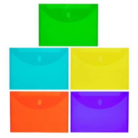 C-Line Products Xl Reusable Envelopes, Hook And Loop Closure, Assorted Colors, PK10 58030